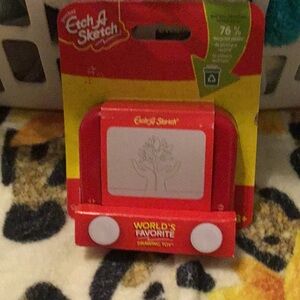 Etch A Sketch Pocket Size Red Drawing Toy new